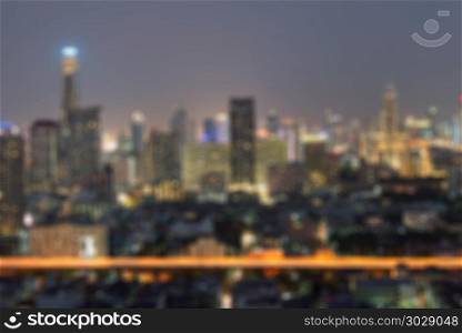 Bokeh of buildings, Bangkok city, Thailand