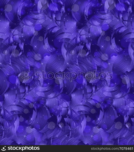 Bokeh purple clouds and stars.Seamless pattern.Pattern with bokeh light effect.Colorful background.