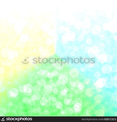 Bokeh Vibrant Green Background With Blurry Lights. Bokeh Vibrant Green And Yellow Background With Blurry Highights