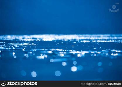 bokeh water surface blue in the river