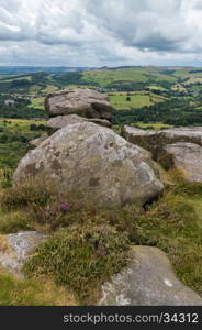 Bolders at Froggatt Edge, in the Peak District, Derbyshire