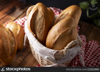 Bolillos. Traditional mexican bakery. White bread commonly used to accompany food and to prepare Mexican sandwiches called Tortas.