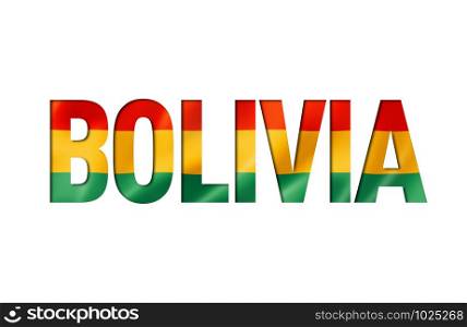 bolivian flag text font. bolivia symbol background. bolivian flag text font