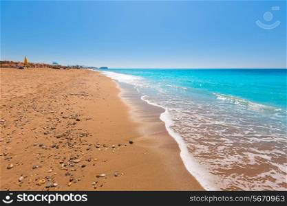 Bolnuevo beach in Mazarron Murcia at Mediterranean spain sea