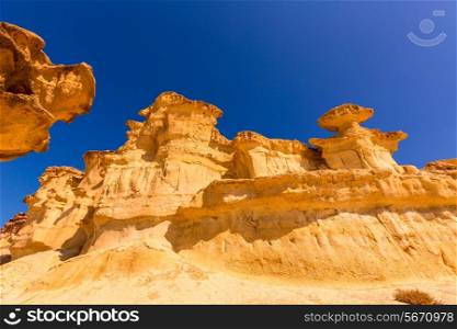 Bolnuevo Mazarron eroded sandstones in Murcia spain