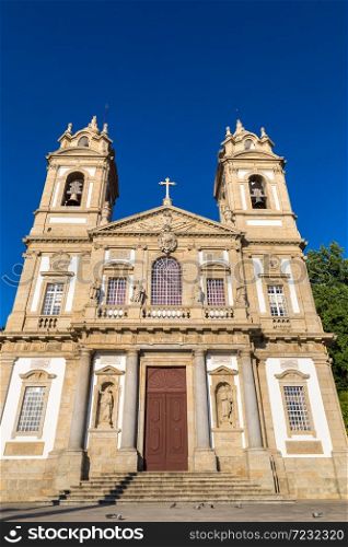 Bom Jesus do Monte Monastery in Braga in a beautiful summer day, Portugal
