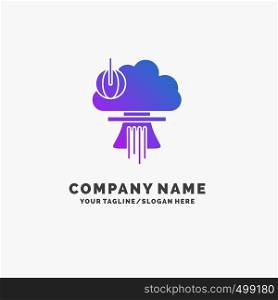 Bomb, explosion, nuclear, special, war Purple Business Logo Template. Place for Tagline.. Vector EPS10 Abstract Template background