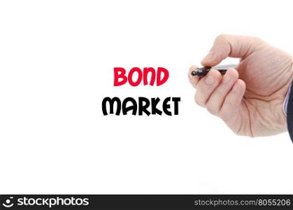 Bond market text concept isolated over white background