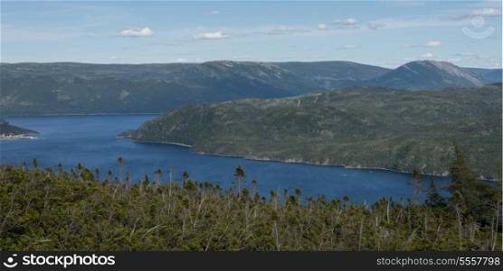 Bonne Bay and Lookout Hills at Gros Morne National Park, Newfoundland And Labrador, Canada