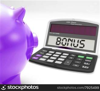Bonus Calculator Showing Perk Extra Or Incentive