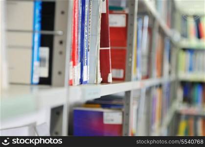book and magazines in modern library at university