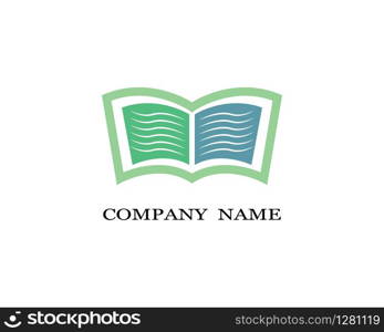 Book logo template vector icon illustration design