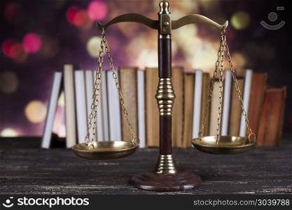 Book, Mallet, Law, legal code of justice concept. Law and justice concept, wooden gavel