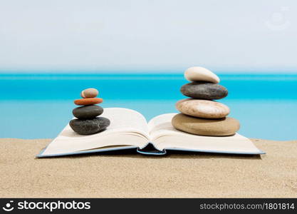 Book on the beach in relax