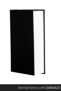 Book profile with black covers isolated on white background