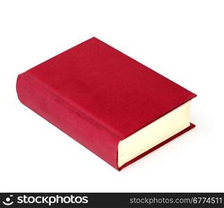 book red on white background with clipping path