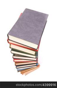 book stack isolated on white background
