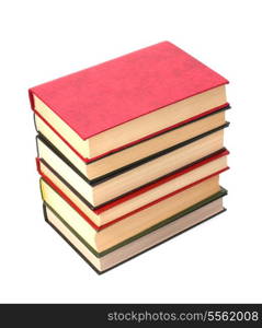 book stack isolated on white background