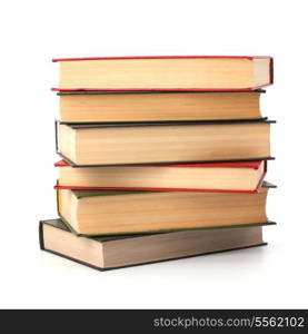 book stack isolated on white background