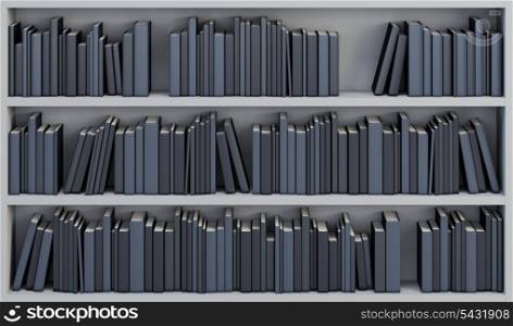 bookcase with the books, 3d render