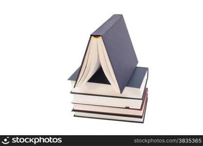 Books house isolated on white background