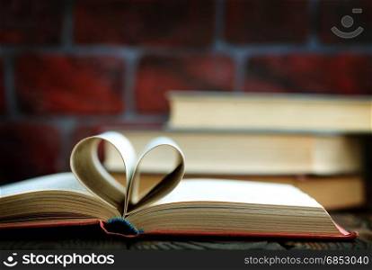 books on a table, old book, stock photo