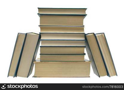 Books on a white background.