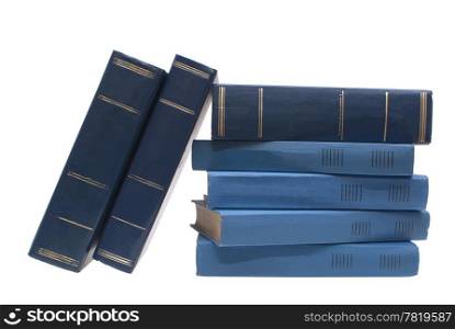 Books on a white background.