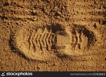 boot print of a agriculture men