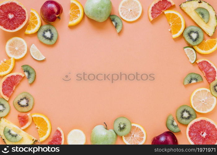 border from fresh fruits. High resolution photo. border from fresh fruits. High quality photo