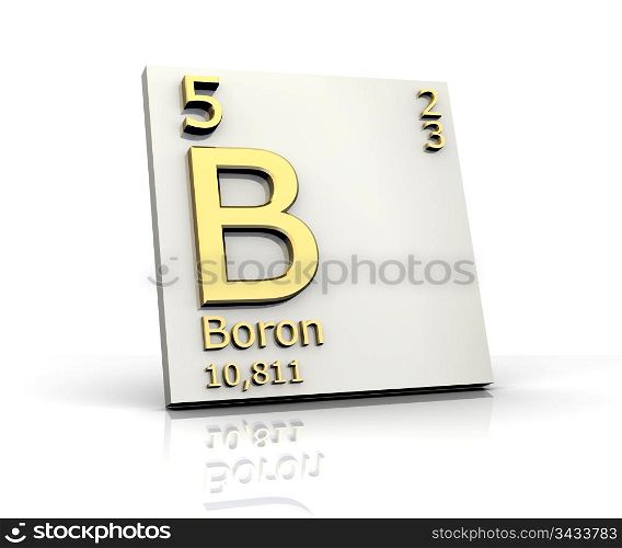 Boron from Periodic Table of Elements - 3d made