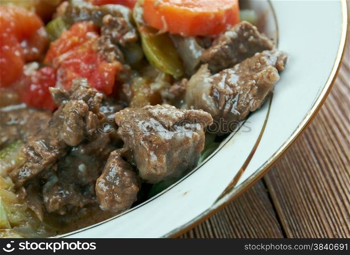 Bosanski Lonac - Bosnian Pot.meat and various vegetables