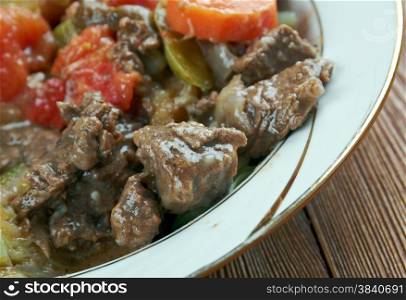 Bosanski Lonac - Bosnian Pot.meat and various vegetables