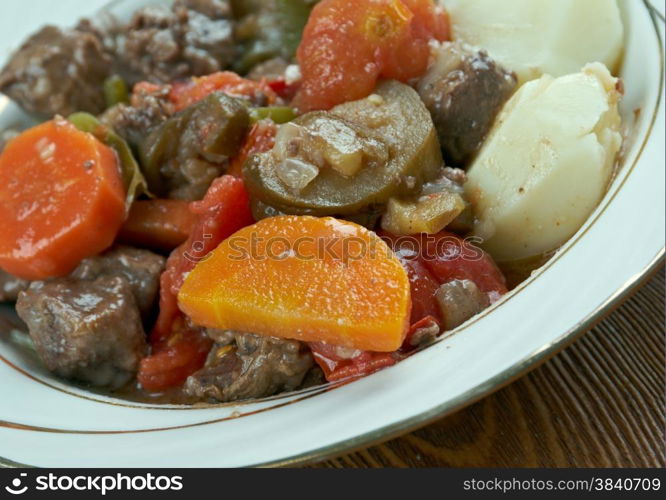 Bosanski Lonac - Bosnian Pot.meat and various vegetables