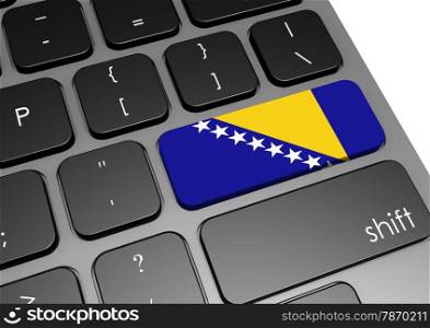 Bosnia and Herzegovina keyboard image with hi-res rendered artwork that could be used for any graphic design.. Bosnia and Herzegovina