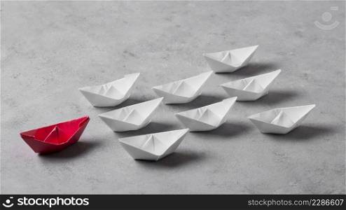 boss s day arrangement with paper boats 