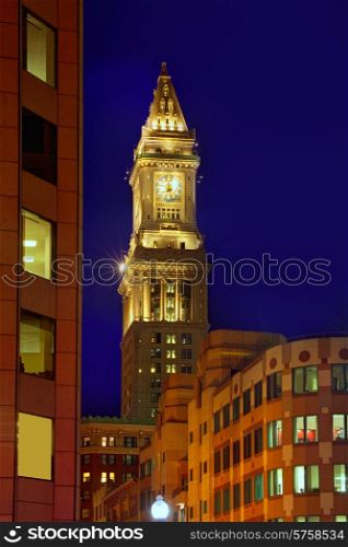 Boston Clock tower Custom House in Massachusetts USA