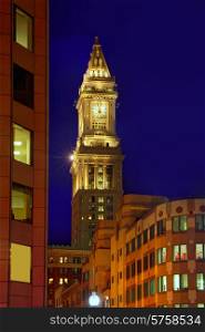 Boston Clock tower Custom House in Massachusetts USA