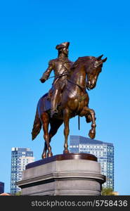 Boston Common George Washington monument at Massachusetts USA