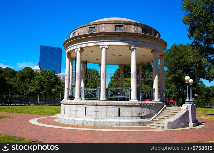 Boston Common Parkman Bandstand in sunlinght at Massachusetts USA