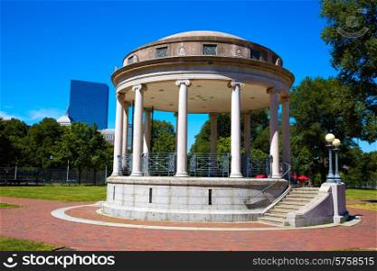 Boston Common Parkman Bandstand in sunlinght at Massachusetts USA