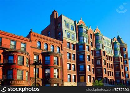 Boston Massachusetts brick wall buidings cityscape in USA
