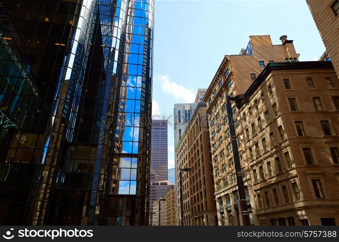 Boston Massachusetts downtown buidings cityscape in USA
