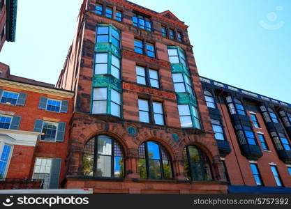 Boston Massachusetts downtown buidings cityscape in USA