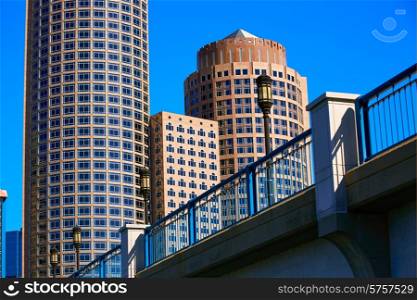 Boston Seaport boulevard bridge Massachusetts USA