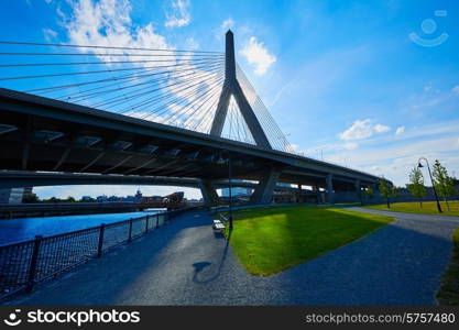 Boston Zakim bridge in Bunker Hill Massachusetts USA