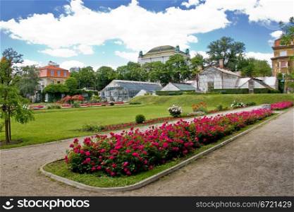 Botanical garden in Town of Zagreb, Croatia