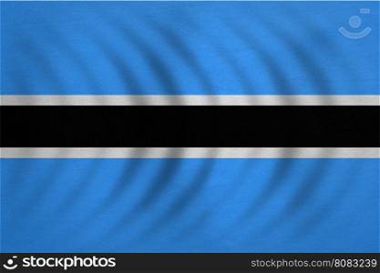 Botswanan national official flag. African patriotic symbol, banner, element, background. Correct colors. Flag of Botswana wavy with real detailed fabric texture, accurate size, illustration