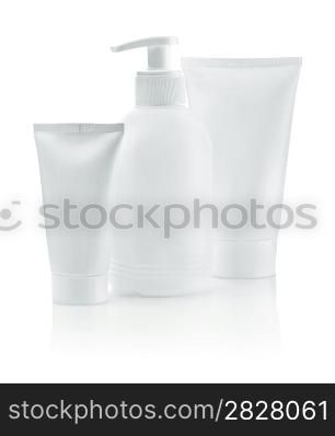 bottle and two tubes isolated