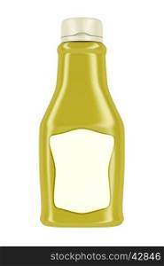 Bottle for mustard or mayonnaise isolated on white background
